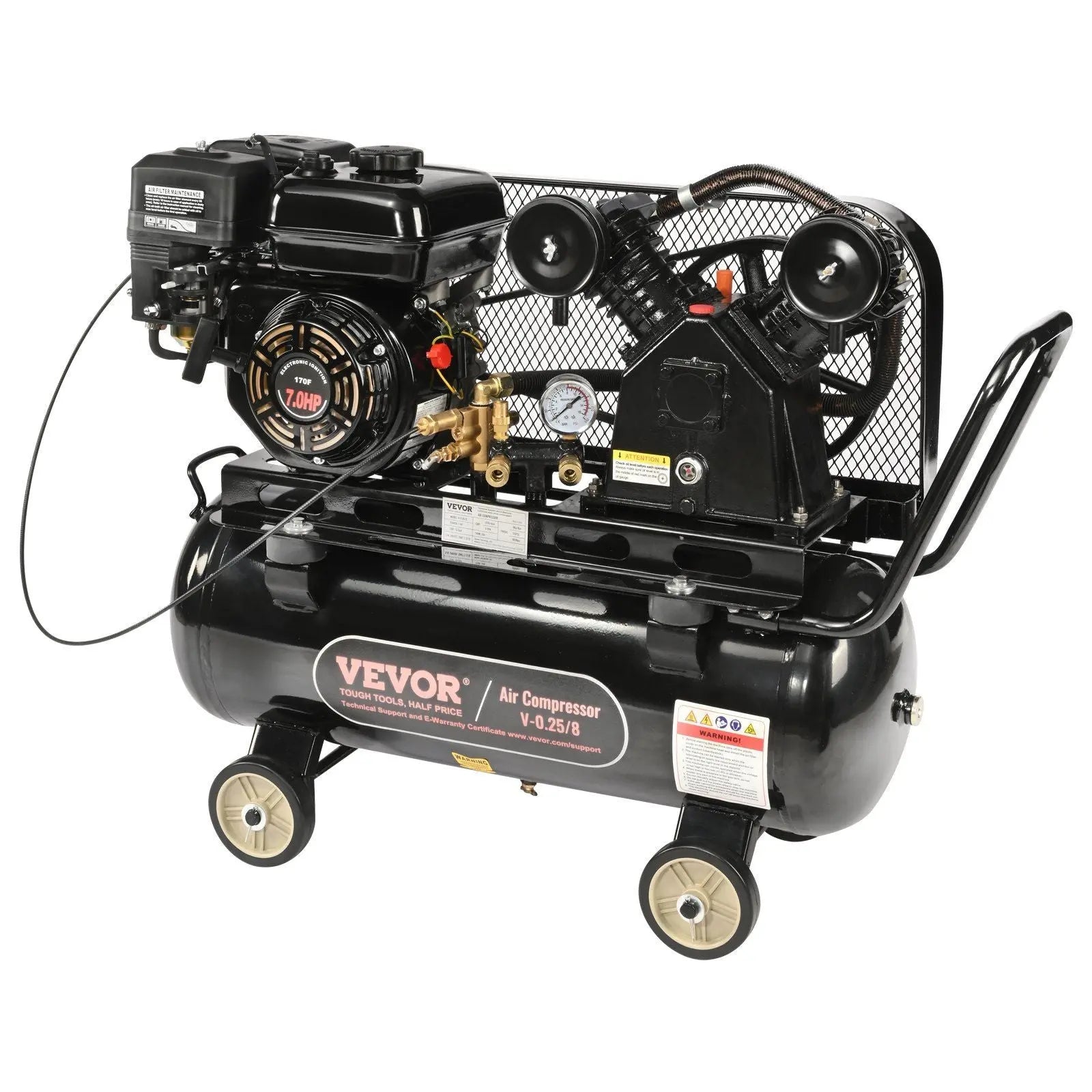 13.2 Gallon Tank Gas-Powered Air Compressor, 7HP, Heavy-Duty Portable Design, DOBA-AC13G
