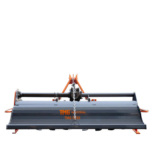 83" 3-Point Hitch Commercial Grade Rotary Tiller, 45-80 HP Tractor, 6" Tilling Depth, PTO Shaft Included, Category 1 & 2 Hookup, TMG-RT83