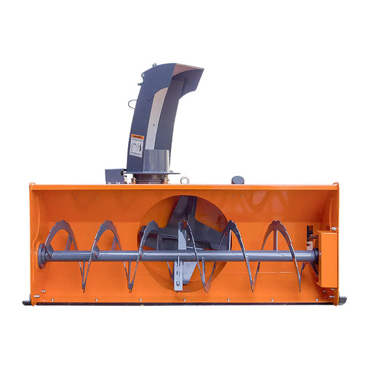 84" Skid Steer Snow Blower 45-75 HP Loader Required, 24" Diameter Impeller, 360° Motor Driven Snow Chute, TMG-SSB84