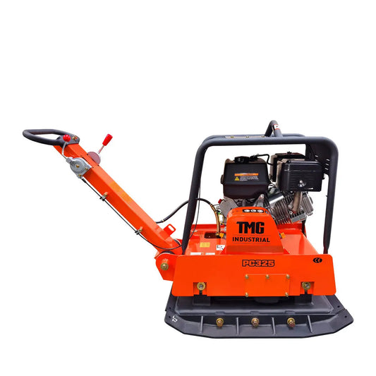8500 Lbs Reversible Plate Compactor, 13 HP Loncin G390F EPA Engine, Self-Adjusting Centrifugal Clutch, TMG-PC325