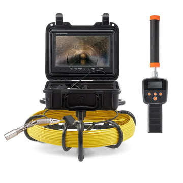 9" Sewer Inspection Camera, 512Hz Locator, DVR 165ft Range, 12 LED Lights, 16GB SD Card, DOBA-SIC9