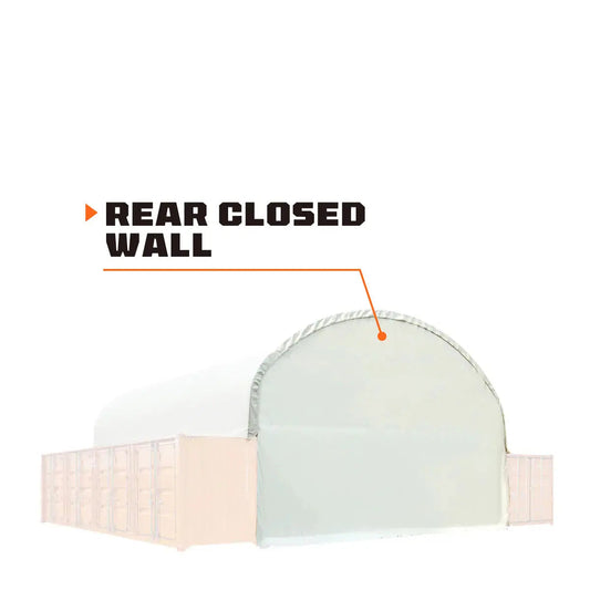 Back End Wall Kit, Compatible with TMG-DT4041C and DT4041CF container shelters installed with the standard height containers (8’6"), TMG-DT40BW8V