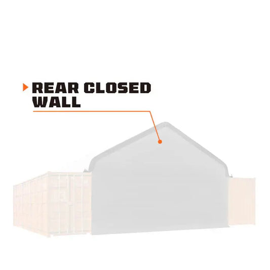 Back End Wall Kit, Compatible with TMG-ST3040C container shelters installed with the standard height containers (8’6"), TMG-ST30BW8CV