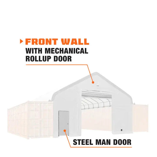 Front End Wall Kit, Compatible with TMG-ST30 series container shelters installed with the standard height containers (8’6"), TMG-ST30FW8V