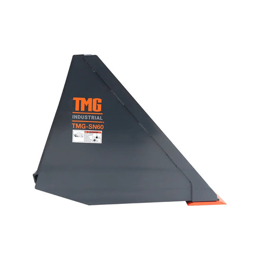 Heavy-Duty 60" Skid Steer Snow/Mulch Bucket, Bolt-On Cut Edge, 1500-lb Weight Capacity, Universal Quick Mount, TMG-SN60