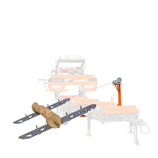 Log Loading Ramp Kit for Sawmill Trailer PSM27, Mast/Boom, 70" Ramp Length, 3800-lb Load Capacity, TMG-PSM27-Lramp