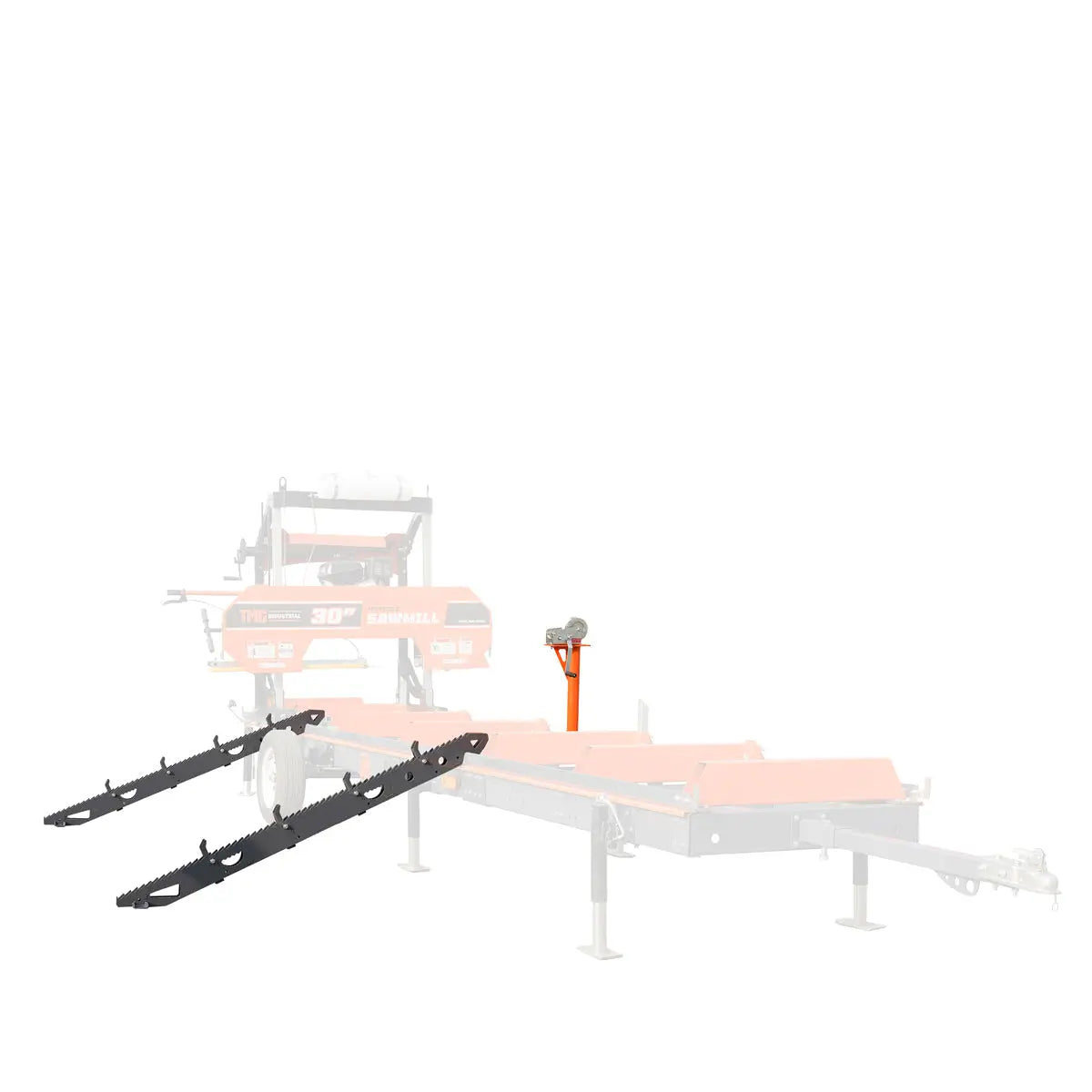 Log Loading/Rolling & Ramp Package for TMG-PSM30, 2-Speed 2000 Lb Winch, Mast/Boom, Receiver, 70" Ramp Length, 3800 Lb Loading Capacity, 32-½’ Steel Cable, TMG-PSM30-Lramp