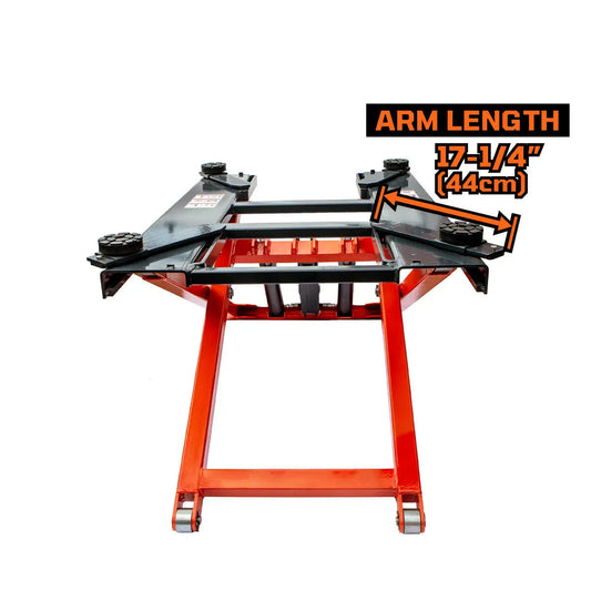 Mid-Rise Portable Automotive Scissor Lift, 6000 lb Lift Capacity, 48" Lift Height, Single-Point Lock Release, TMG-ALS61