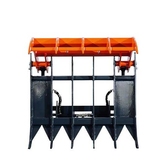 Mini Skid Steer Root Rake Grapple, 35" Working Width, 2200-lb Capacity, Toro Style Mount Plate, TMG-SRG35