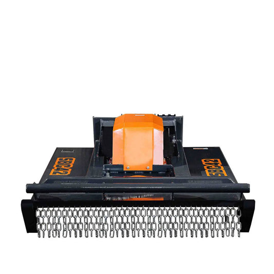 Mini Skid Steer Rotary Brush Cutter, 42" Cut Width, 2-½" Capacity, Hydraulic Motor, Toro Style Mount Plate,TMG-SBC42