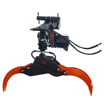 Mini Skid Steer Rotating Grapple, Toro Style Mount, 59" Grapple Opening, 1500 LB Lifting Capacity, 1.5-Ton Power Rotation, TMG-SLG59