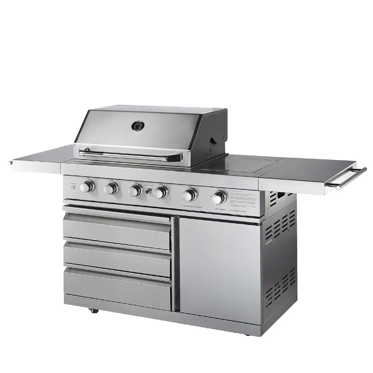 Outdoor Gas Grill, 3 Cooking Grids, Warming Rack, Spacious Cooking Area, 4 Main Burners, CSA Certified, TMG-LKS06