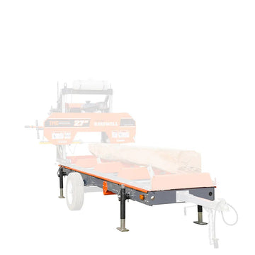 Primary Sub-Frame for Sawmill Trailer PSM27, 4400-lb Capacity, Leveling Jacks, Anti-Tipping Rail Guard, TMG-PSM27-Sframe