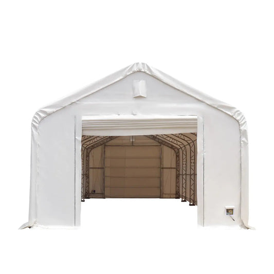 Pro Series 20' x 40' Dual Truss Storage Shelter with Heavy Duty 17 oz PVC Cover & Drive Through Doors, TMG-DT2041-PRO