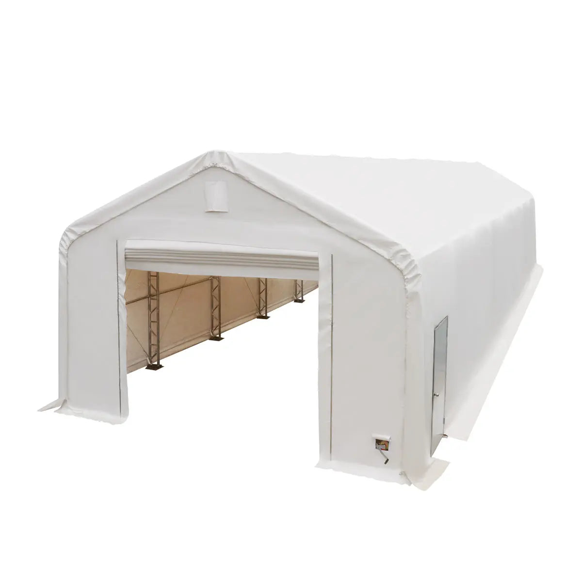 Pro Series 20' x 63' Dual Truss Storage Shelter with Heavy Duty 17 oz PVC Cover & Drive Through Doors, TMG-DT2064-PRO