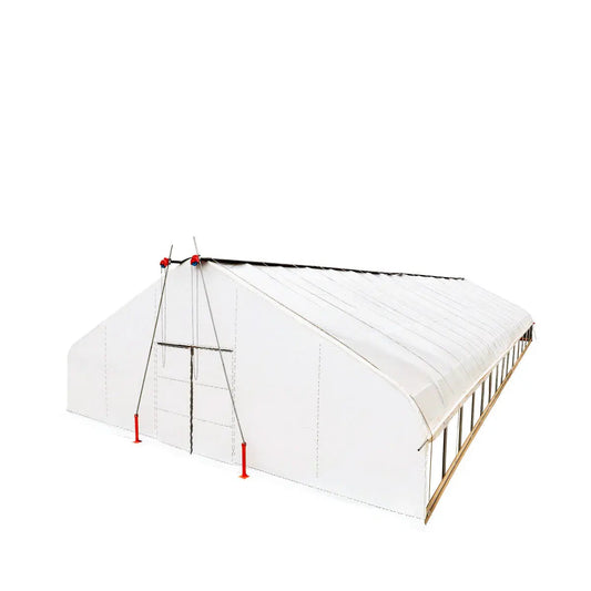 Pro Series 30’ x 60’ Light Deprivation Two Layer Cover Greenhouse Grow Tent, 6-mil Blackout Tarp and Clear Film, Cold Frame, Hand Crank Roll-Up Sides, Peak Ceiling Roof, TMG-GHD3060
