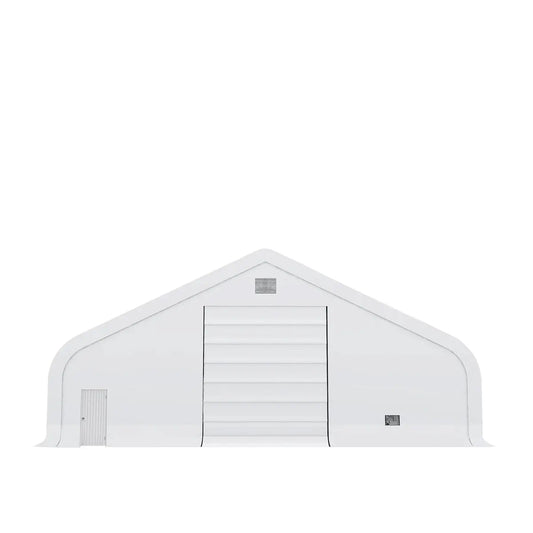 Pro Series 50' x 100' Dual Truss Storage Shelter with Heavy Duty 32 oz PVC Cover & Drive Through Doors, TMG-DT50100-PRO