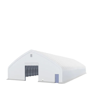 Pro Series 70' x 120' Dual Truss Storage Shelter with Heavy Duty 32 oz PVC Cover & Drive Through Doors, TMG-DT70120-PRO