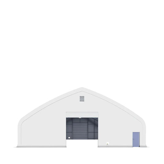 Pro Series 70' x 150' Dual Truss Storage Shelter with Heavy Duty 32 oz PVC Cover & Drive Through Doors, TMG-DT70150-PRO