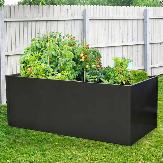 Rectangular Metal Raised Garden Bed, 79" Bed Planting, Garden Planter, Galvanized & Powder Coated, TMG-MGB79
