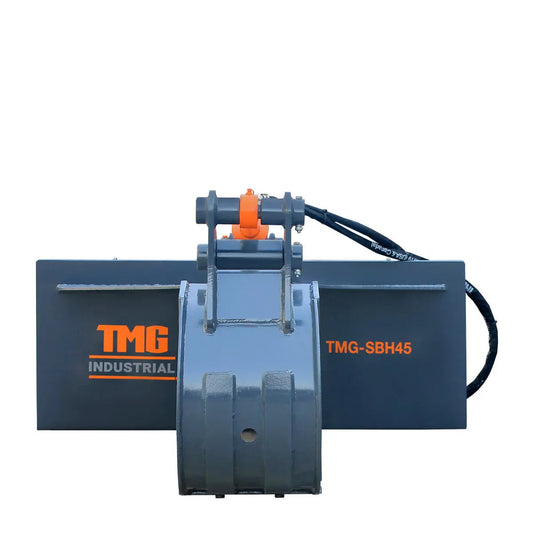 Skid Steer Backhoe Attachment, 12" Bucket Included, 30-60 HP Carriers, 59" Digging Depth, TMG-SBH45