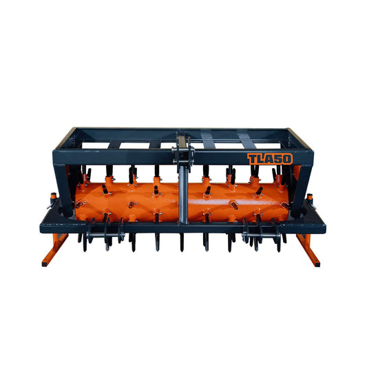 3 Point Hitch Drum Plug Aerator, 50" Working Width, Cat 1 & Cat 2 Tractors, 5" Plug Length, TMG-TLA50