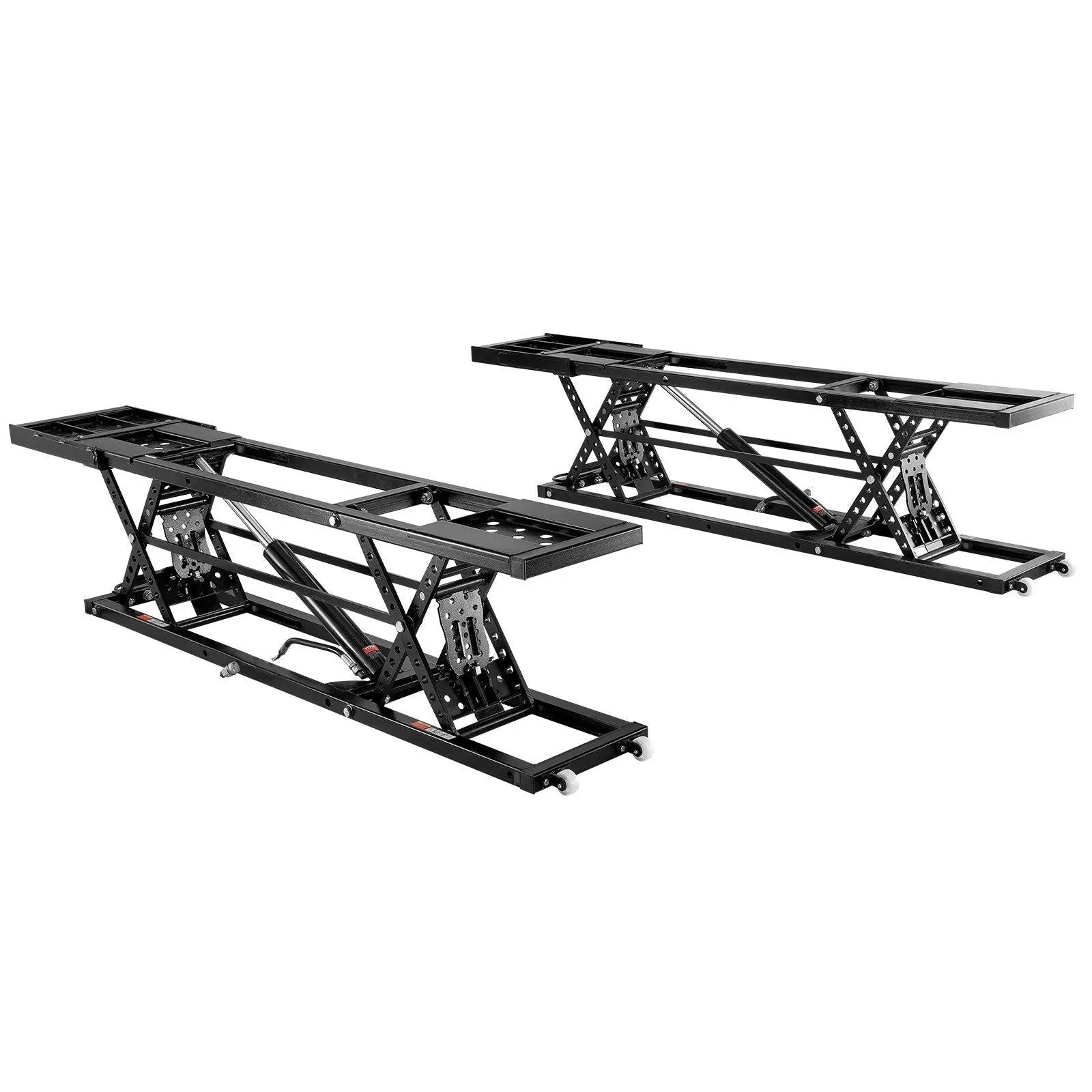 25.6" Max Height Car Lift, 5,000 LBS Capacity, Extended-Length Plates, 120V Power Unit, DOBA-ALT5000