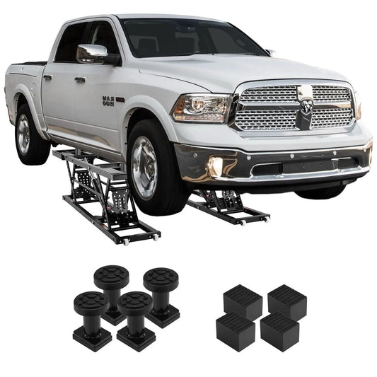 25.6" Max Height Car Lift, 5,000 LBS Capacity, Extended-Length Plates, 120V Power Unit, DOBA-ALT5000
