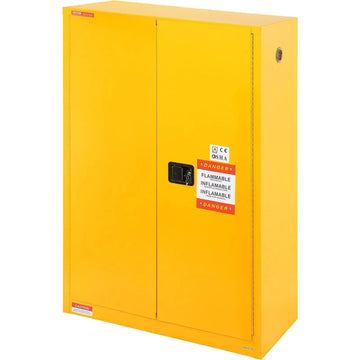 45 Gal Flammable Safety Cabinet, Cold-Rolled Steel, Explosion-Proof Design, 2 Adjustable Shelves, DOBA-CF45