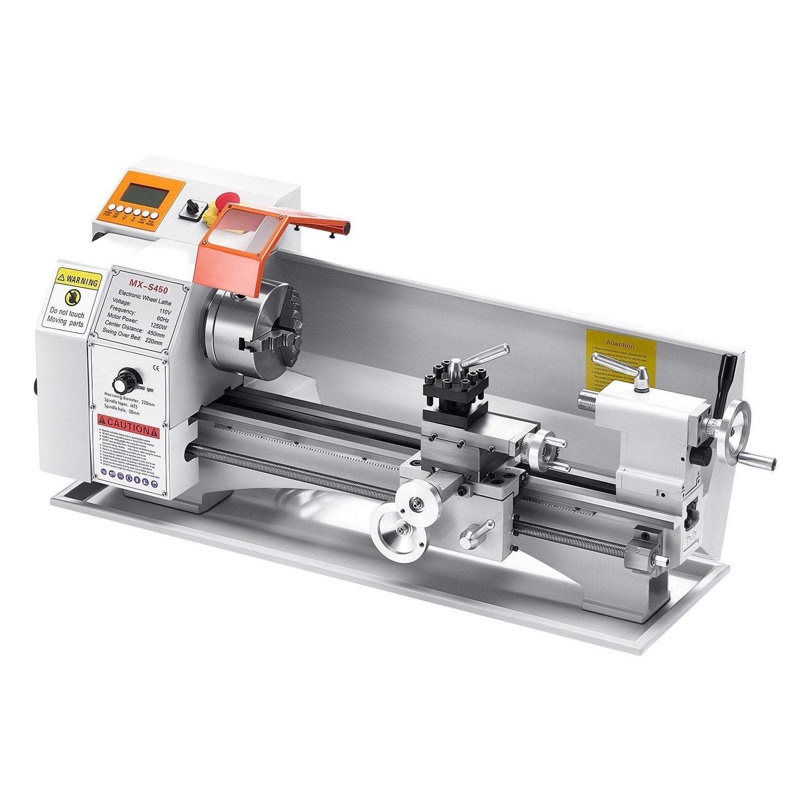 8.7" x 18" Metal Lathe Machine, 1250W Brushless Motor, 0–2500 RPM Variable Speed, Automatic Feed Bench Lathe, DOBA-ML8718