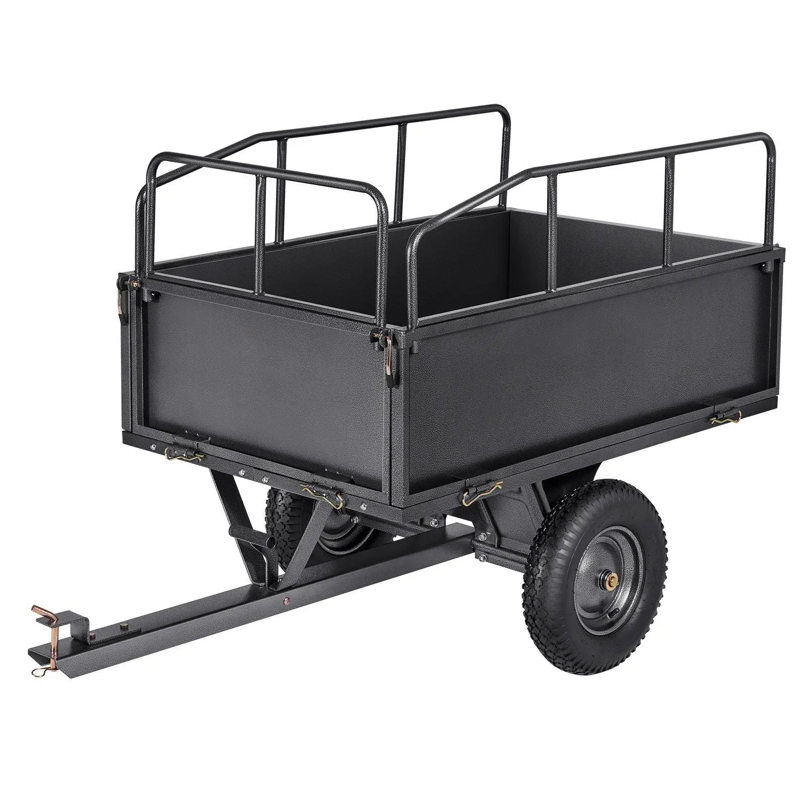 600 lbs Steel Dump Cart, 17 Cu. Ft Capacity, Heavy-Duty Tow Behind for ATV/UTV, DOBA-DC600
