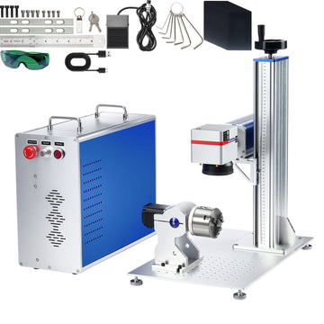 VEVOR Fiber Laser Marking Machine 100W Color Marking Engraver with Rotary Axis