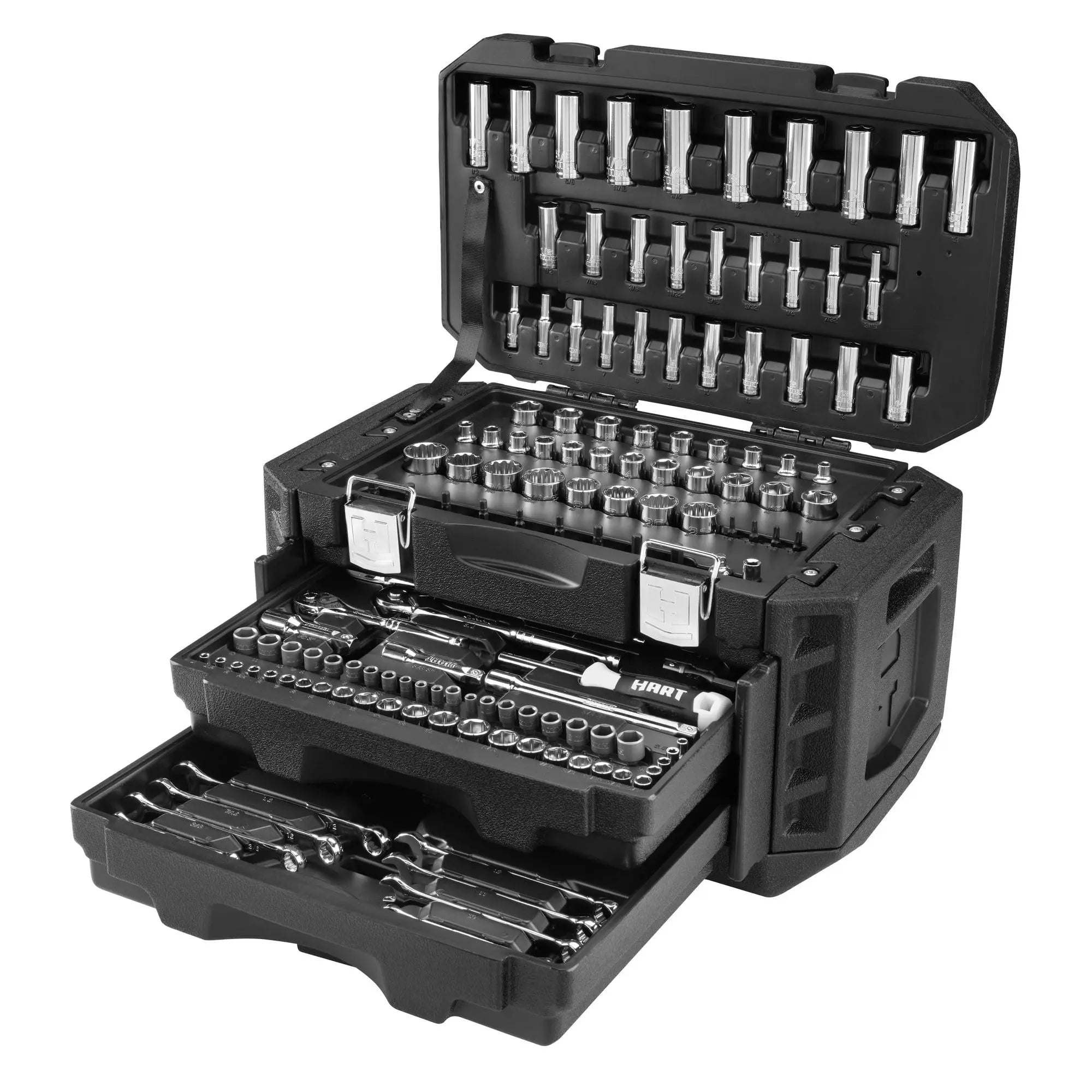 215-Piece Mechanics Tool Set, Multiple Drive Sizes, Chrome Finish, Comprehensive Kit for Auto Repairs, DOBA-MTS215