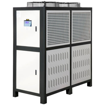 VEVOR Water Chiller 15Ton, Capacity Industrial Chiller 15Hp, Air-Cooled Water Chiller, Finned Condenser, w/ Micro-Computer Control, Stainless Steel Water Tank Chiller Machine for Cooling Water