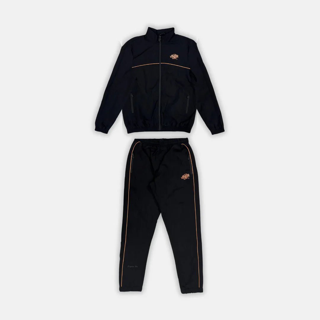 0D61ADCC-B87A-4305-BA04-DD07D7743F9F-1.jpg Syna World Logo Shell Tracksuit - Black / Rose Gold - Image 1
