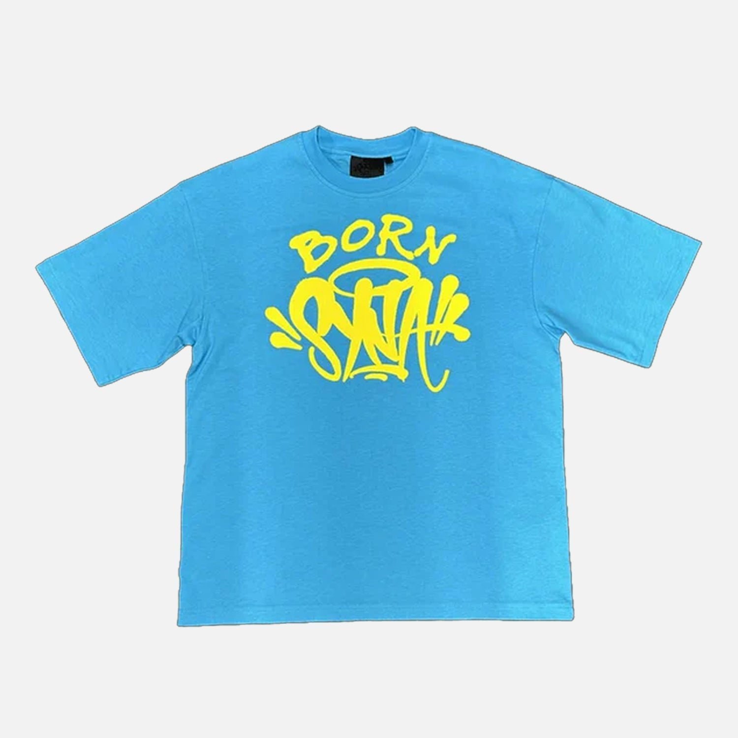 SYNAWORLDBORNSYNATSHIRTBLUEYELLOWCENTRALCEE-1-1.jpg Syna World Born Syna Logo T-Shirt - Blue / Yellow - Image 1