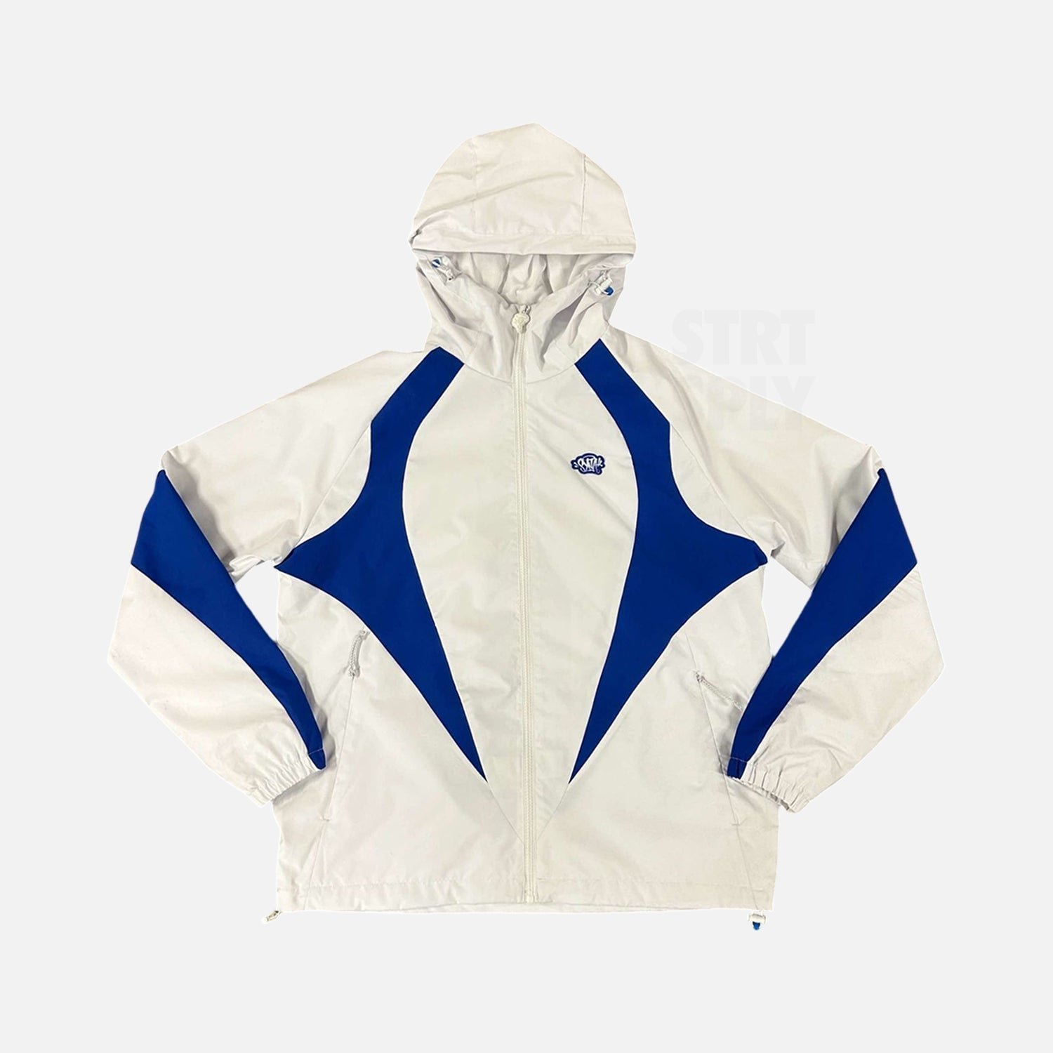 SYNAWORLDBYCENTRALCEEVORTEXJACKETBLUEWHITESTRTSPLY_c36e6dde-bf84-4da8-81a5-e48a98a504a4-1.jpg Syna World Vortex Woven Jacket - White / Blue - Image 1