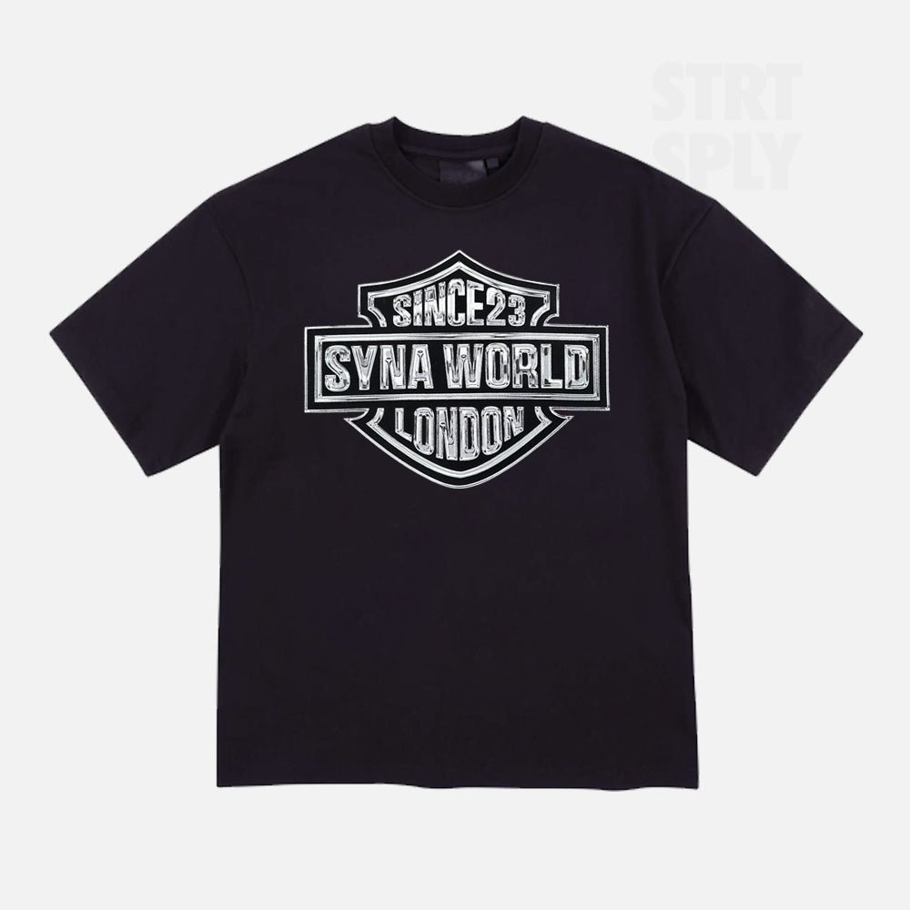 SYNAWORLDCHROMEBADGETSHIRTBLACKSTRTSPLYCENTRALCEE-1.jpg Syna World Chrome Badge T-Shirt - Black - Image 1