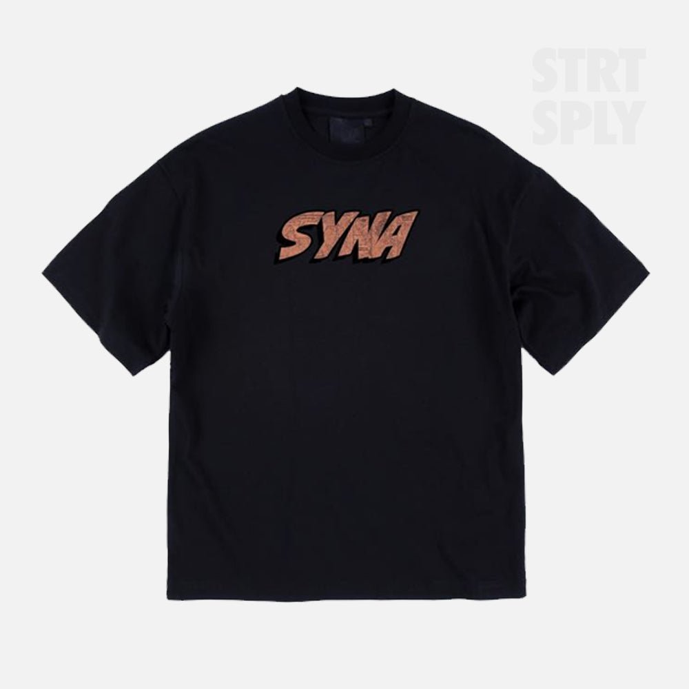 SYNAWORLDCOMICSTRIPTSHIRTBLACKSTRTSPLYSYNAWORLD-1.jpg Syna World CRG Comic Strip T-Shirt - Black - Image 1