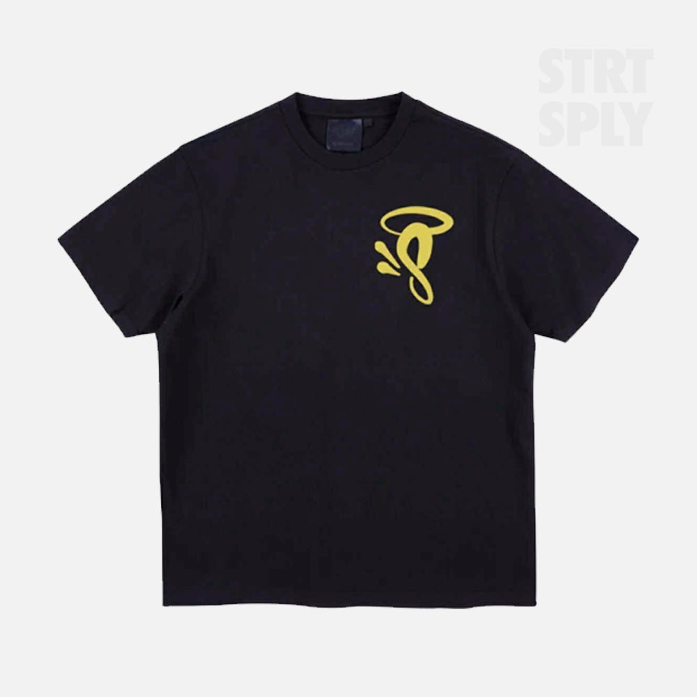 SYNAWORLDHALOSPRINTEDLOGOTSHIRTBLACKYELLOWCENTRALCEESTRTSPLY-1.jpg Syna World Halo S Logo T-Shirt - Black / Yellow - Image 1