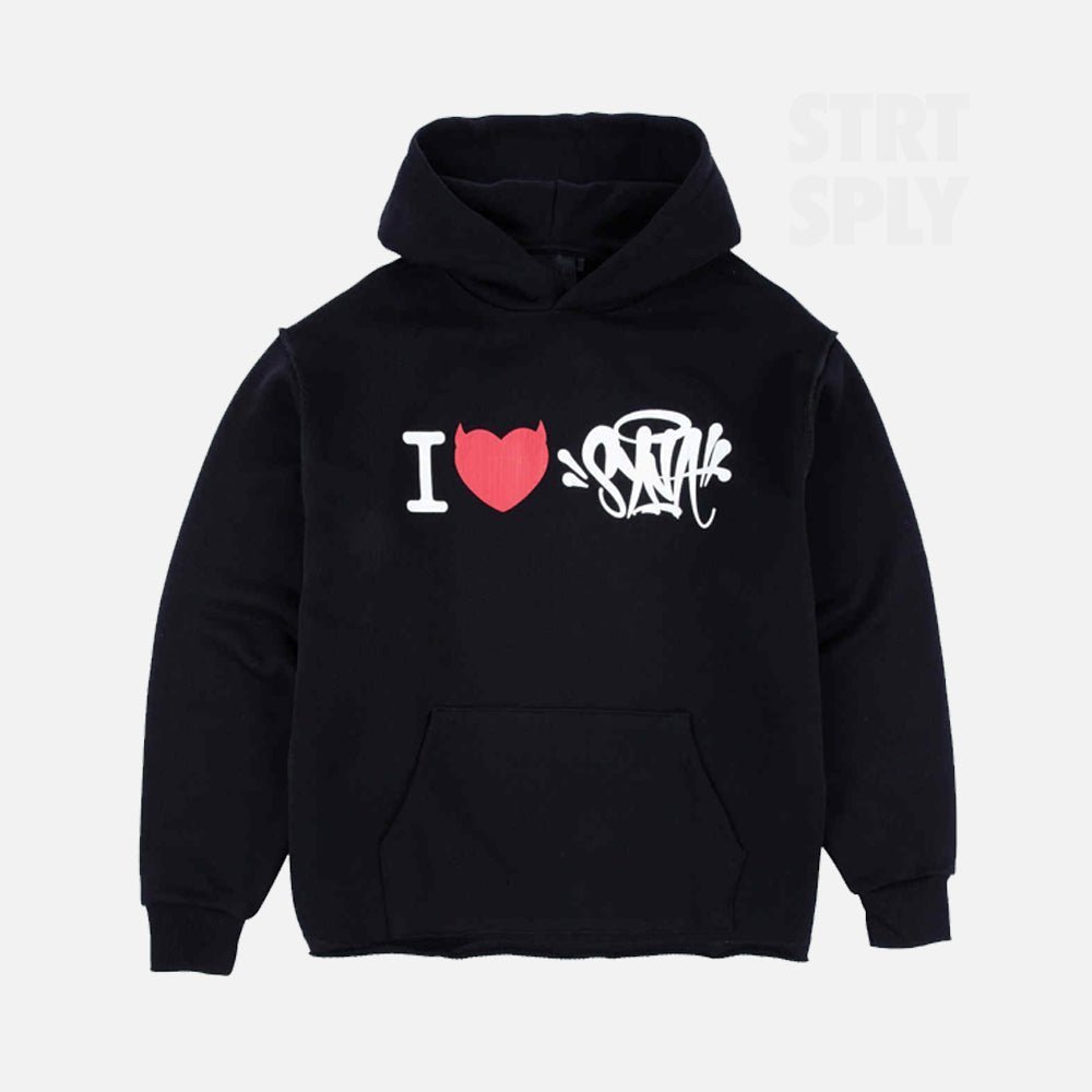 SYNAWORLDILOVESYNAHOODIEBLACKSTRTSPLYCENTRALCEE-1.jpg Syna World I Love Syna Hoodie - Black - Image 1