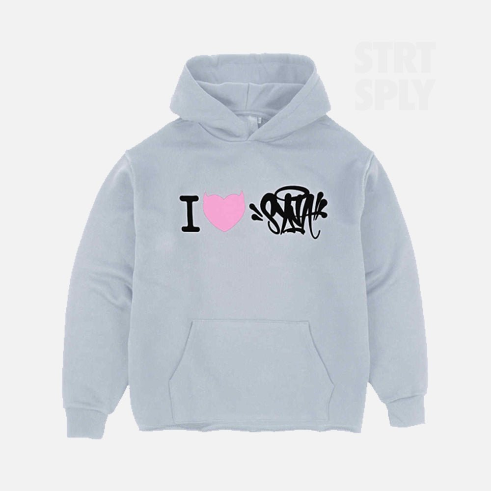 SYNAWORLDILOVESYNAHOODIEGREYPINKSTRTSPLYCENTRALCEE2-1.jpg Syna World I Love Syna Hoodie - Grey - Image 1
