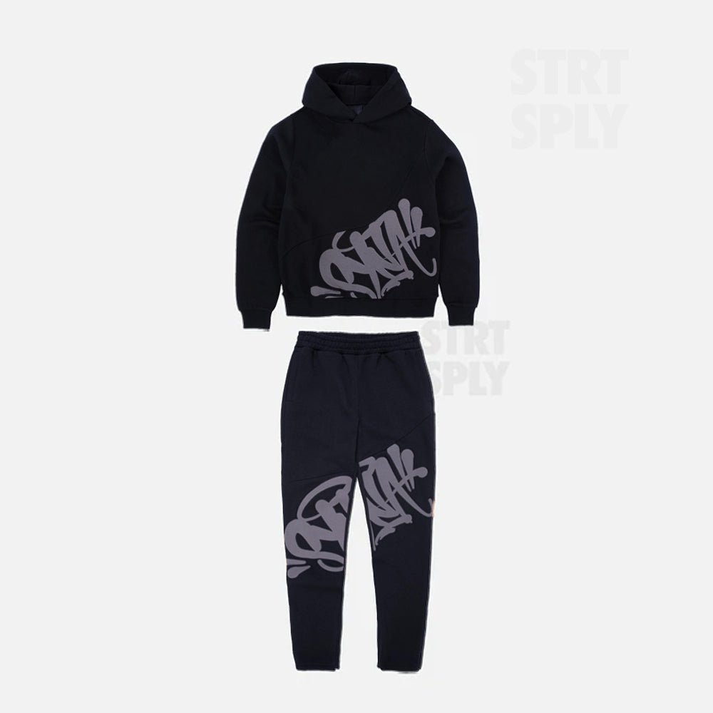 SYNAWORLDSLICETRACKSUITBLACKSTRTSPLYCENTRALCEE-1.jpg Syna World Logo Slice Tracksuit - Black - Image 1