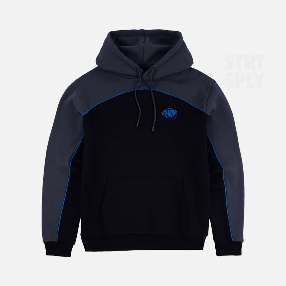 SYNAWORLDTEAMHOODIEBLACKBLUESTRTSPLYCENTRALCEE-1.jpg Syna World Team Pipe Hoodie - Black / Cobalt Blue - Image 1