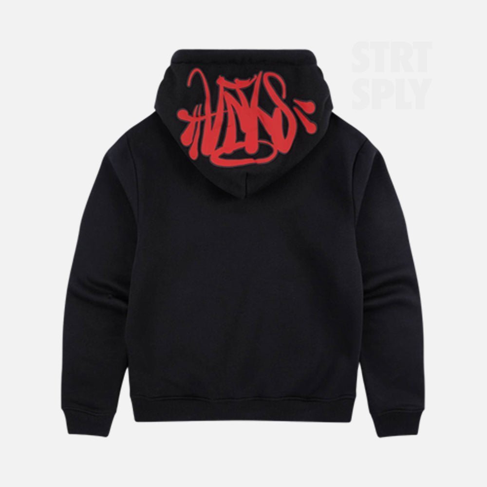 Syna World OG Rope Hoodie - Black / Red - Image 1