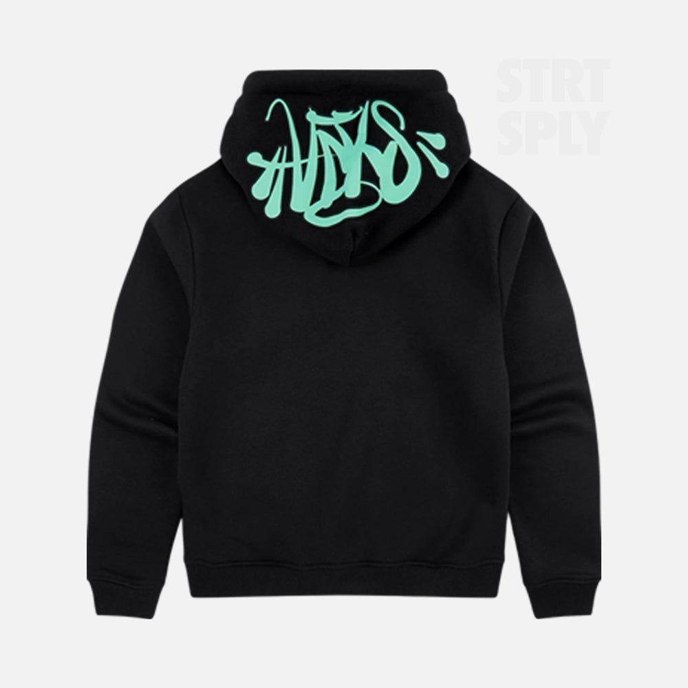 Syna World OG Rope Hoodie - Black / Teal - Image 1