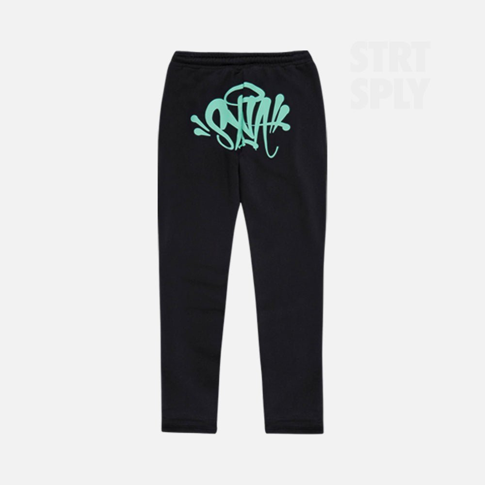 Syna World Logo Bottoms - Black / Teal - Image 1
