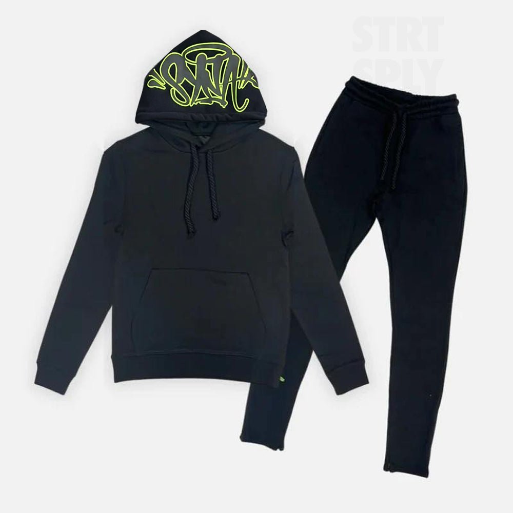 Syna World Logo Tracksuit - Black / Green 2.0 - Image 1