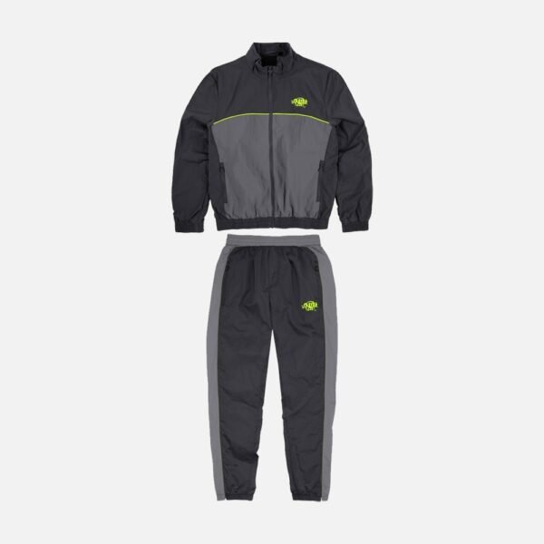 Syna World Logo Shell Tracksuit - Black / Grey / Volt