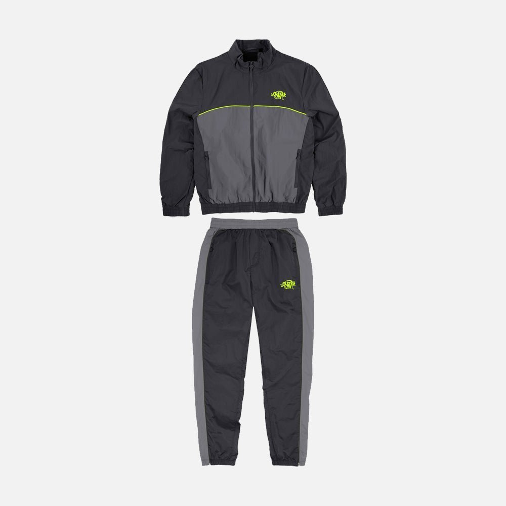 Syna World Logo Shell Tracksuit - Black / Grey / Volt - Image 1